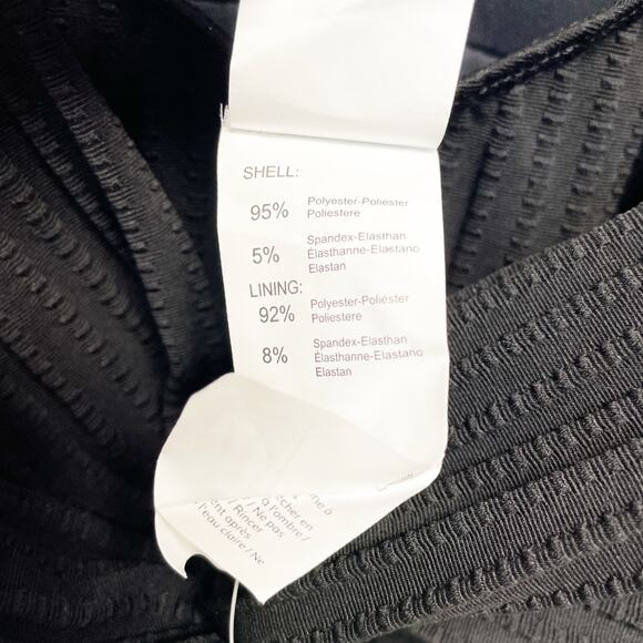 Cupshe Women's Black Ginger Ribbed Ruched One Piece Swimsuit Size Medium - Picture 7 of 7